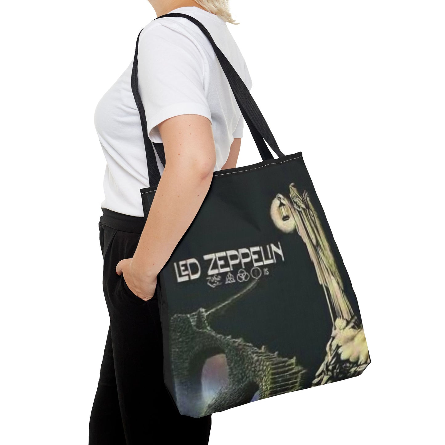 Vintage Led Zeppelin Hermit Large Tote Bag - Rock Music Lover's Accessory
