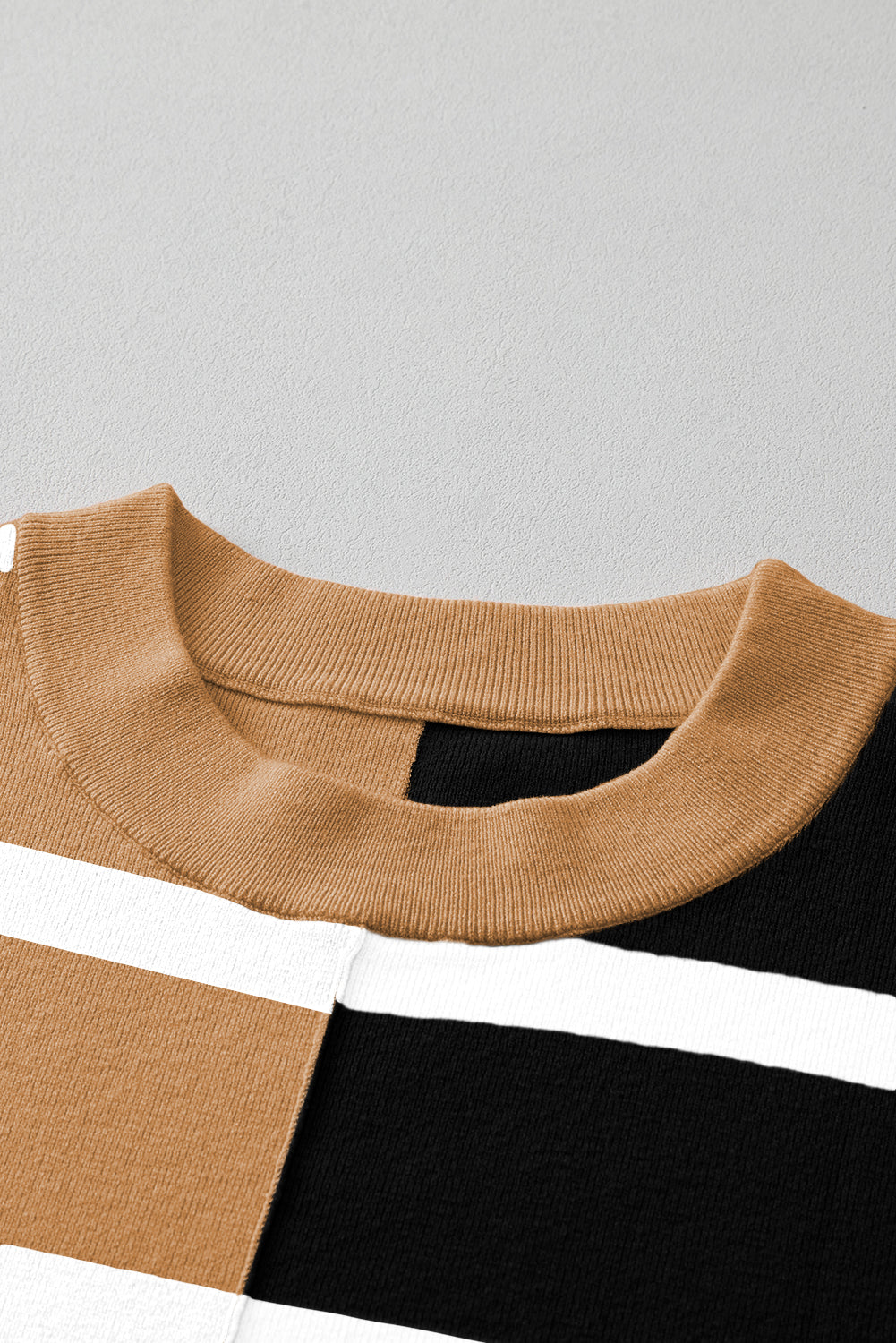 Striped Colorblock Oversized Sweater