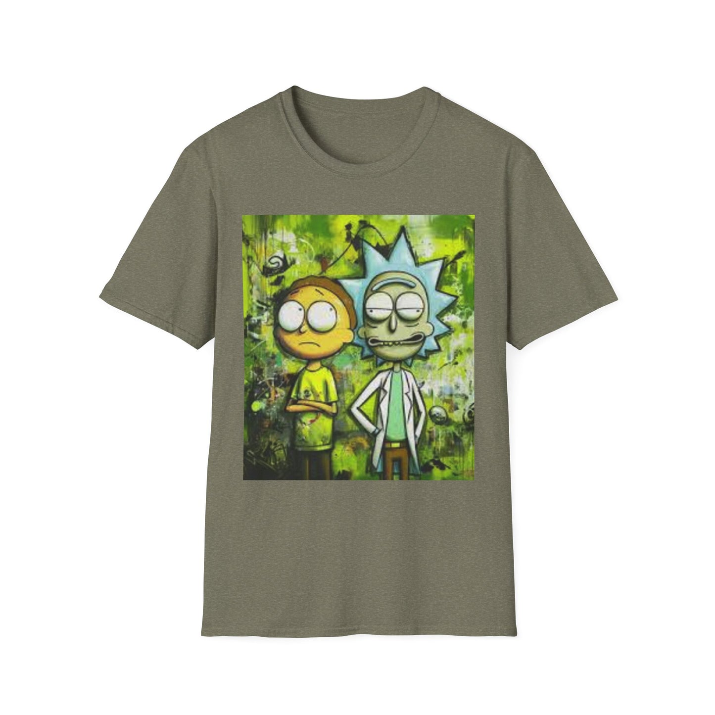 Rick & Morty Tee - Unisex Softstyle T-Shirt, Adult Cartoon Graphic Shirt, Funny TV Show Fan Apparel, Geeky Pop Culture Top, Animated Series