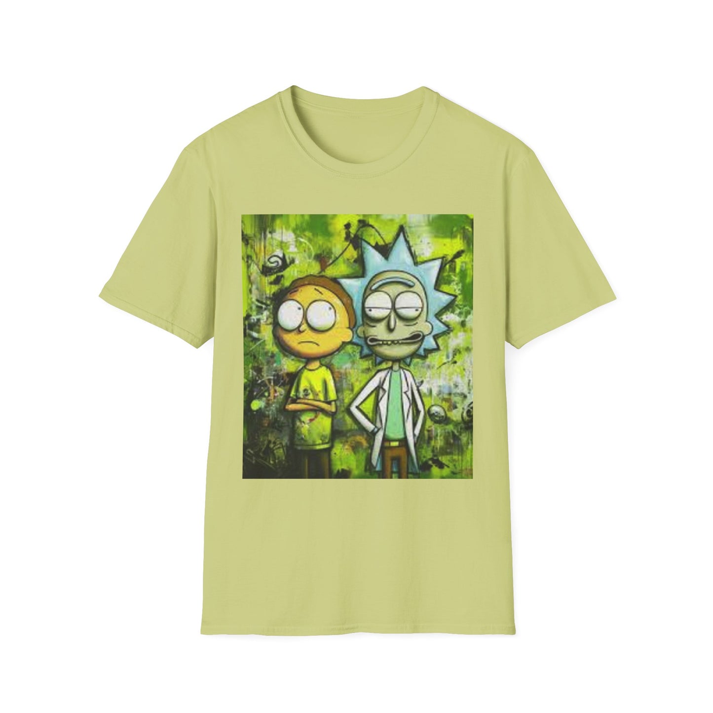 Rick & Morty Tee - Unisex Softstyle T-Shirt, Adult Cartoon Graphic Shirt, Funny TV Show Fan Apparel, Geeky Pop Culture Top, Animated Series