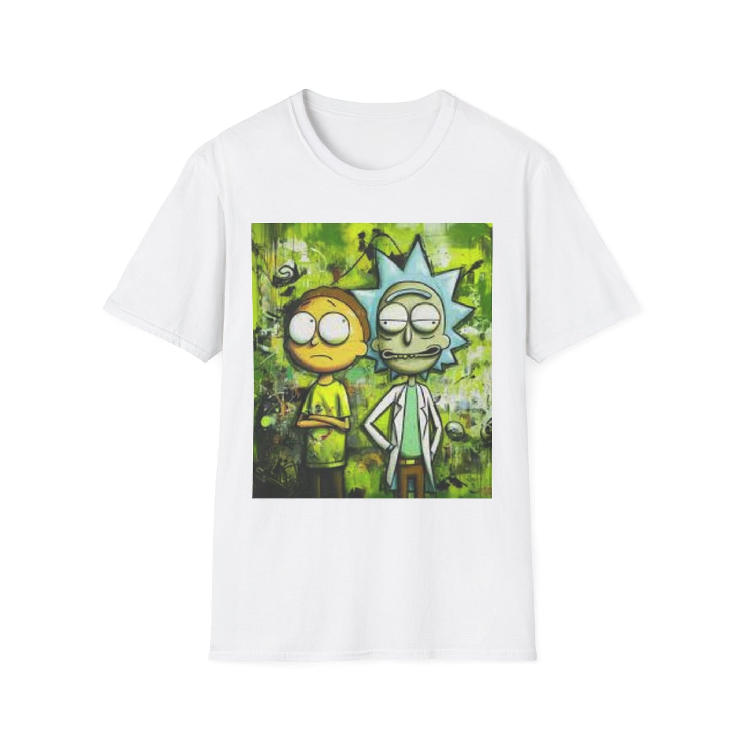 Rick & Morty Tee - Unisex Softstyle T-Shirt, Adult Cartoon Graphic Shirt, Funny TV Show Fan Apparel, Geeky Pop Culture Top, Animated Series