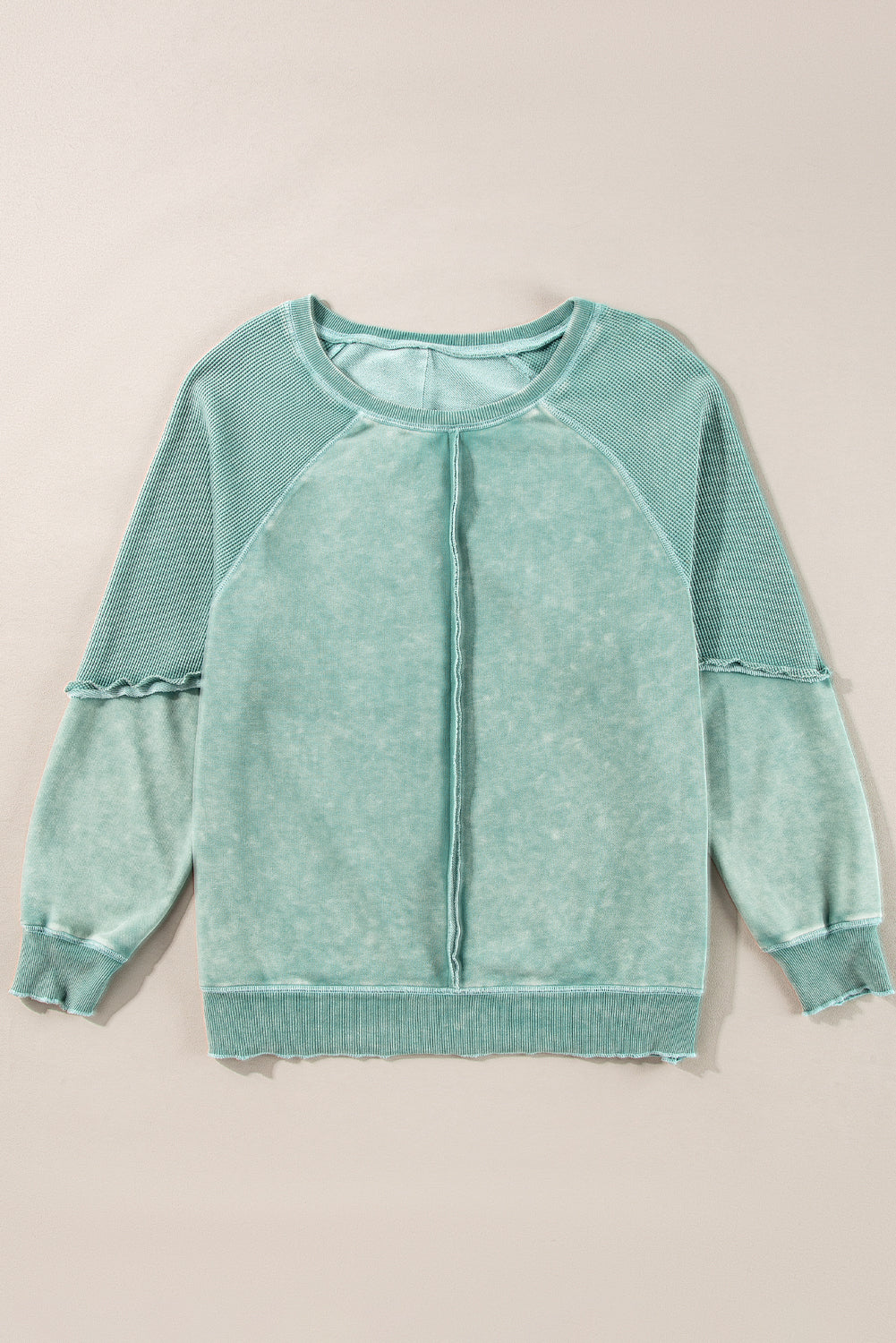 Aventurine Patchwork Raglan Sleeve Sweater