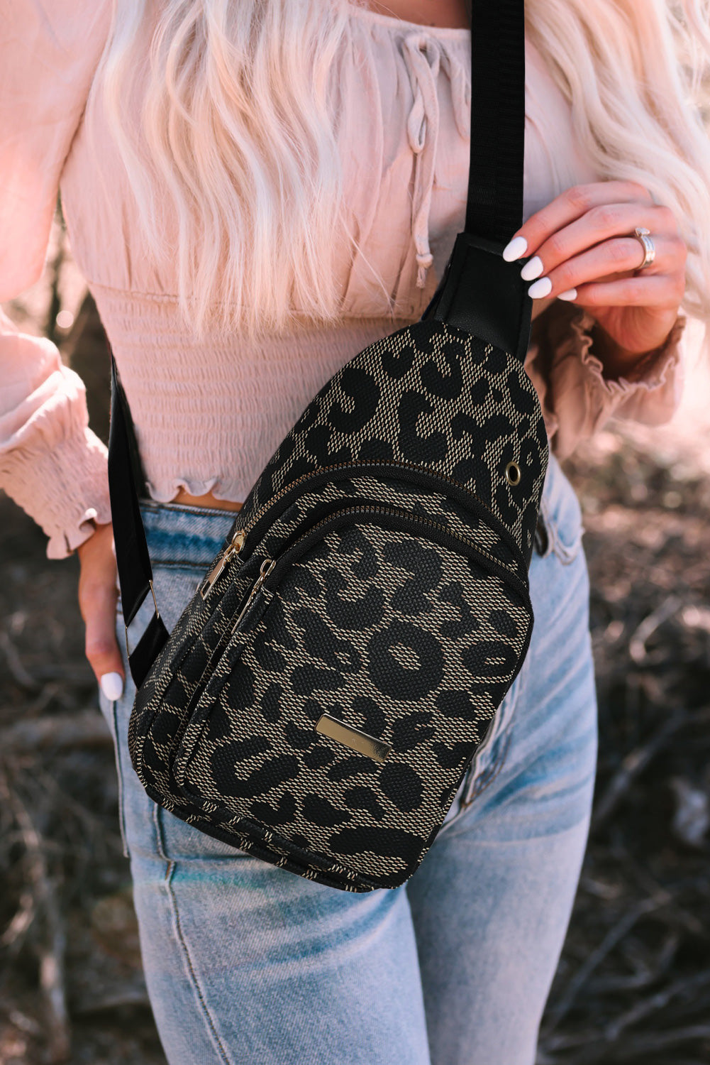 Leopard Print Sling Bag