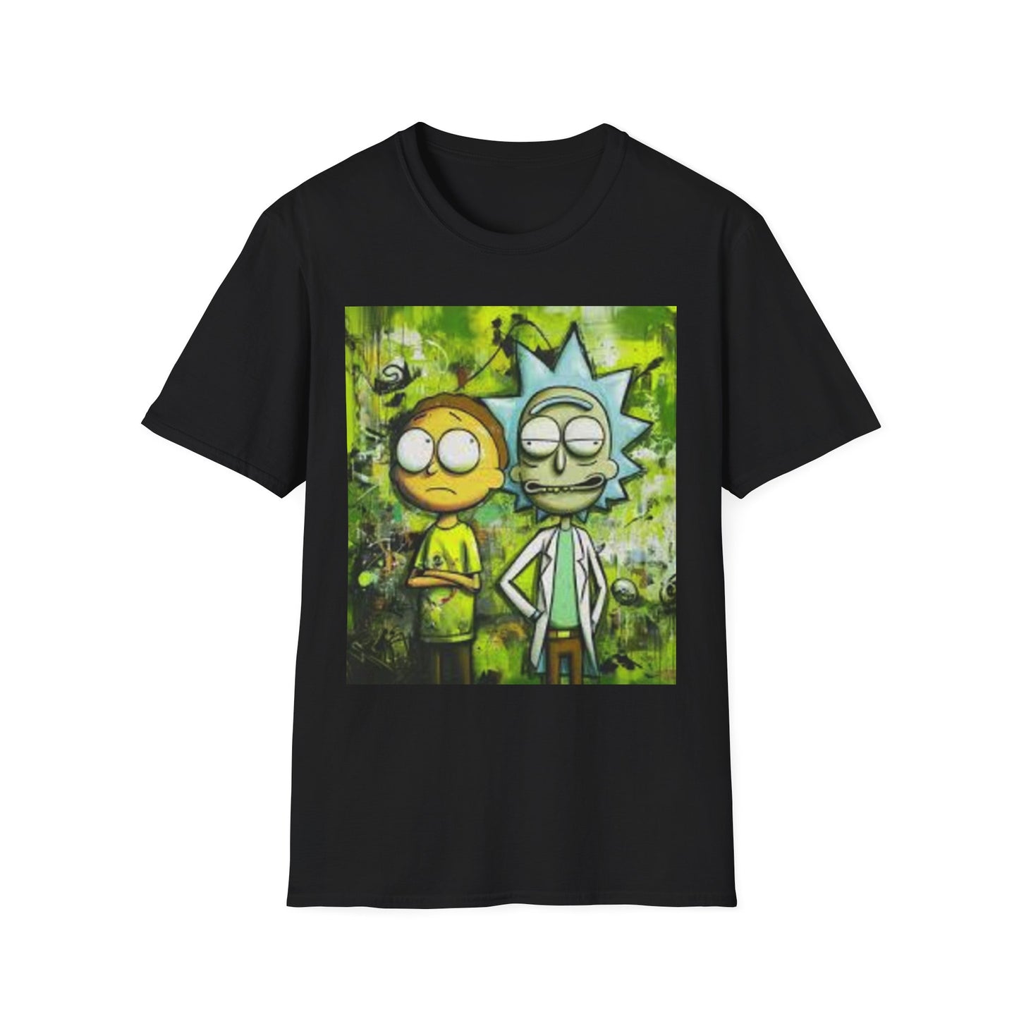 Rick & Morty Tee - Unisex Softstyle T-Shirt, Adult Cartoon Graphic Shirt, Funny TV Show Fan Apparel, Geeky Pop Culture Top, Animated Series