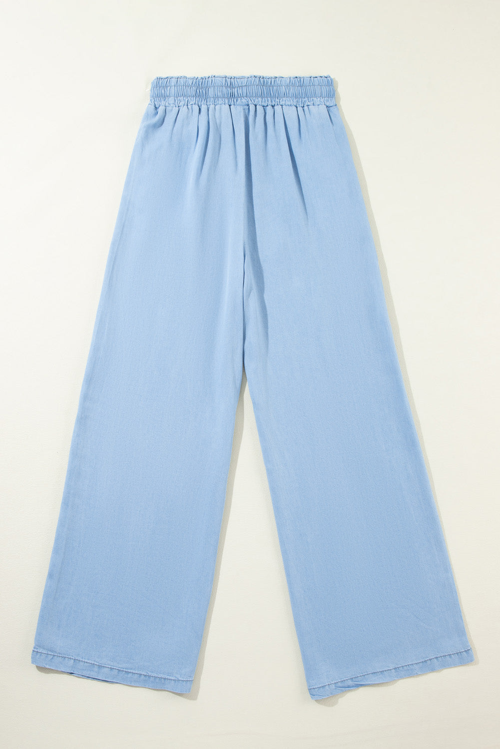 Forget Me Not Drawstring High Waist Wide Leg Denim Pants