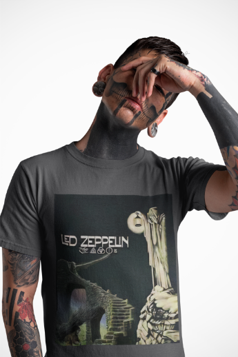 Vintage Led Zeppelin Unisex Heavy Cotton Tee | Retro Music Shirt | Concert Tee | Rock Band Apparel | Perfect Gift for Fans, Music Lovers